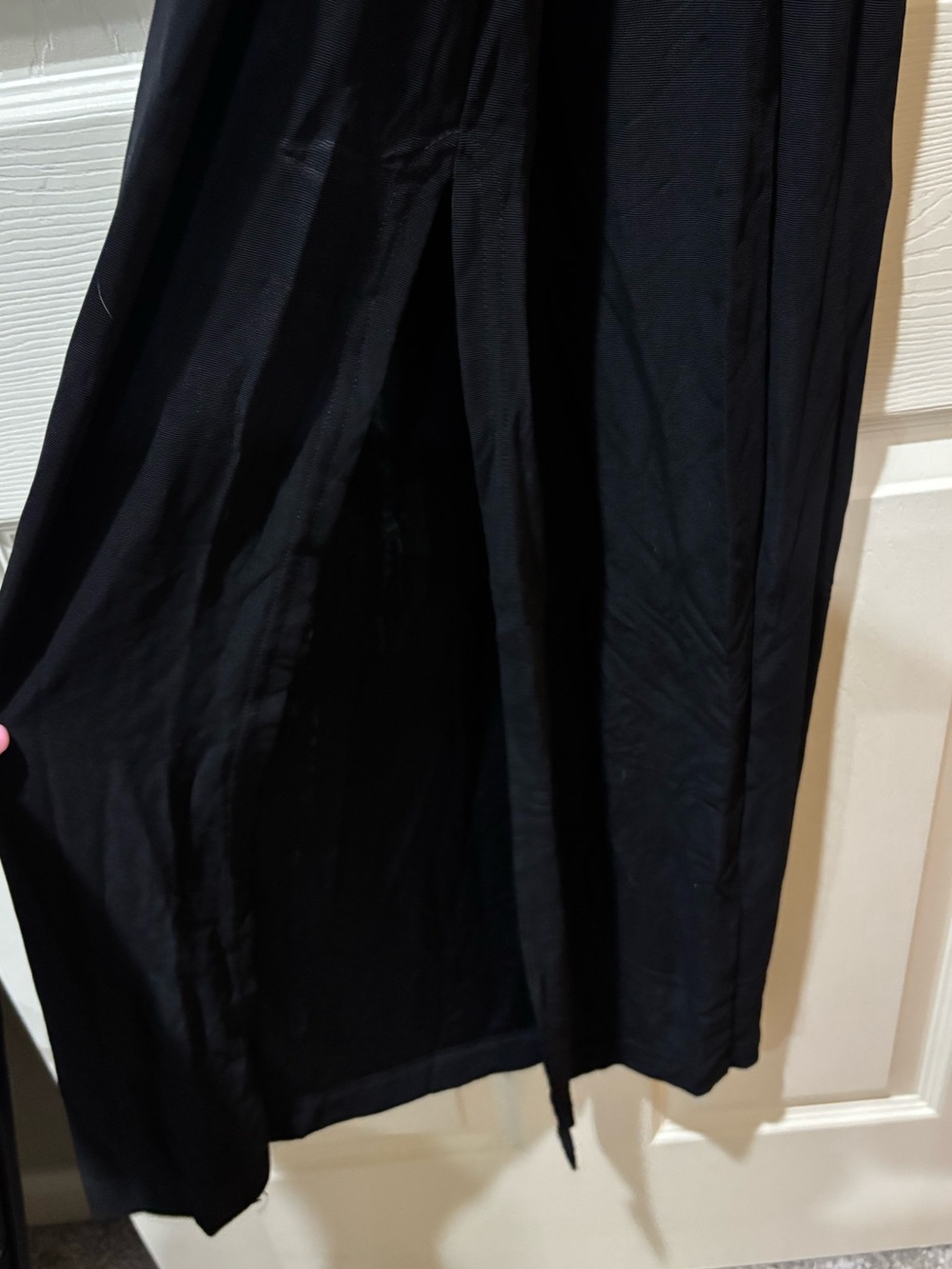 Black Halter Maxi Dress with Lace Cutout - Picture 4 of 6